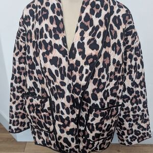 Leopard Print Bomber Jacket